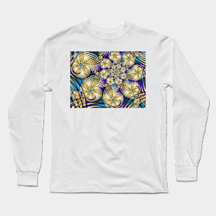 Spinning Floral Pattern Long Sleeve T-Shirt